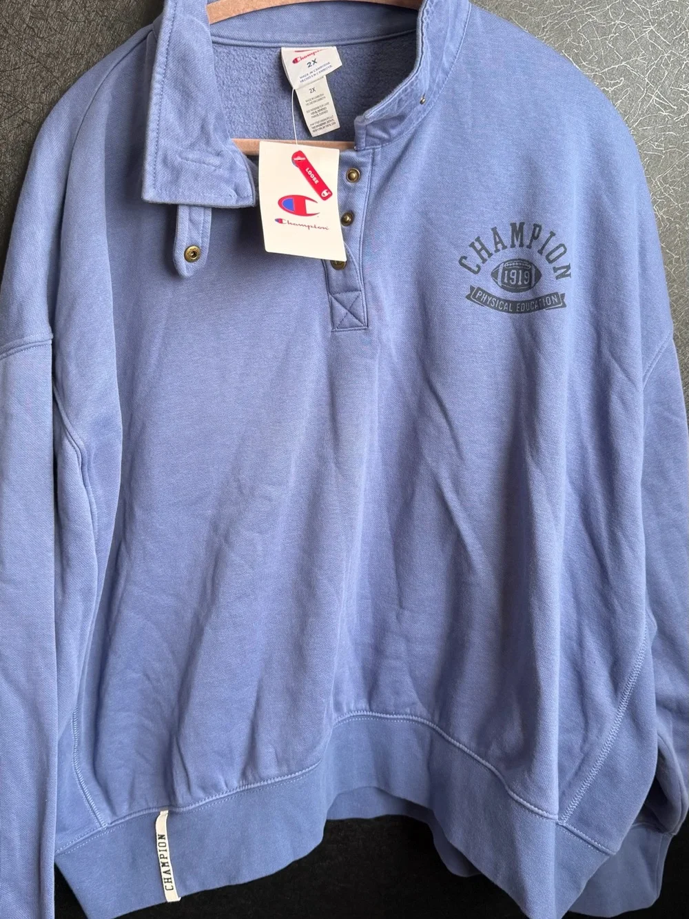Champion Men’s Crewneck Pullover Sweatshirt - Lavender Blue